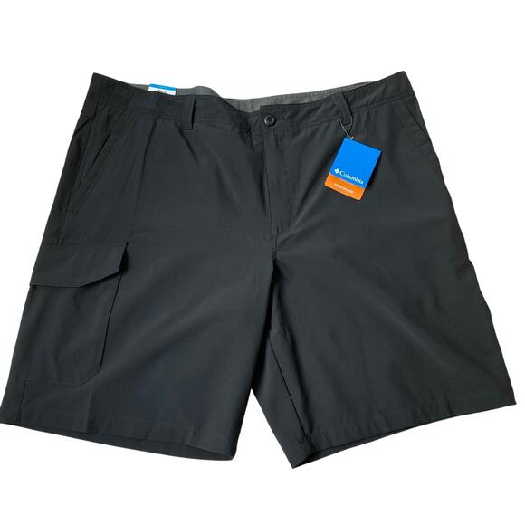 Columbia Eaglecrest Shorts Men Size 42 Black Cargo Pocket Performance Quick Dry - Picture 1 of 12